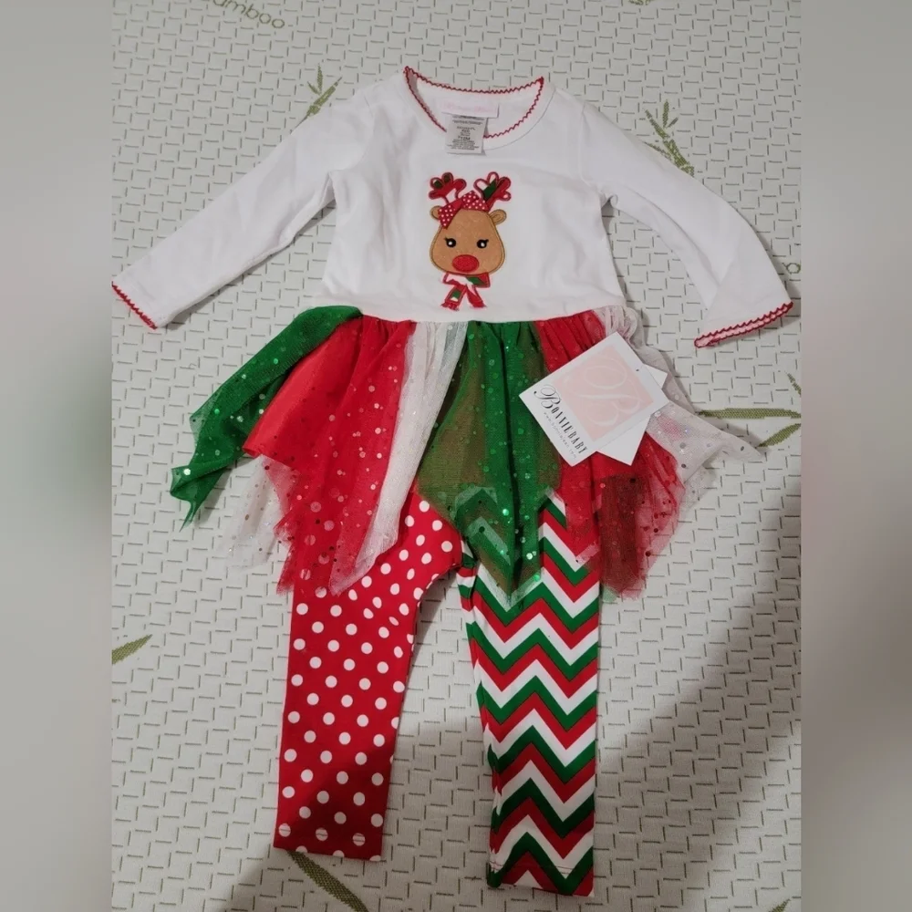 NWT 12 months Bonnie Jean Christmas Dress - Picture 1 of 8